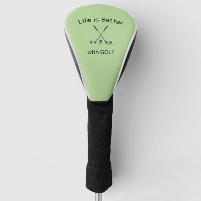 GOLF Leben ist mit Golf, Verein, Golf-Zitat besser Headcover (Vorderseite)