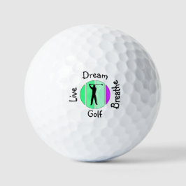 Golf leben, träumen, atmen golfball