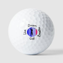 Golf leben, träumen, atmen golfball