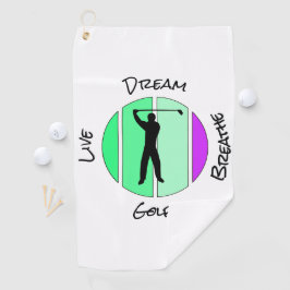 Golf leben, träumen, atmen golfhandtuch