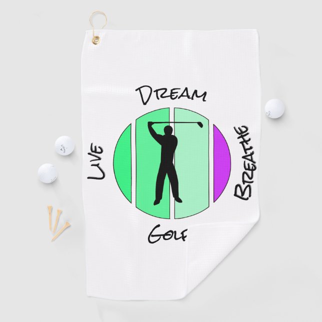 Golf leben, träumen, atmen golfhandtuch (Insitu)