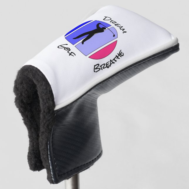 Golf leben, träumen, atmen headcover (3/4 Vorderseite)