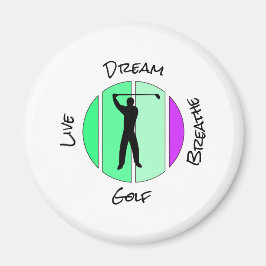 Golf leben, träumen, atmen magnet