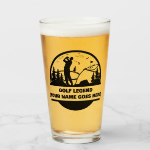 Golf Legend Personalisiertes Bier Glas für Golfer
