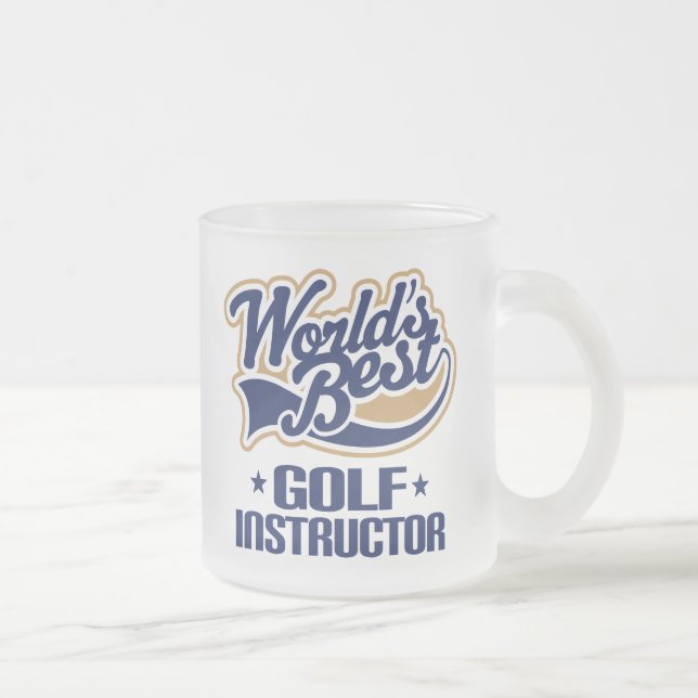 Golf-Lehrer-Geschenk Mattglastasse (Rechts)