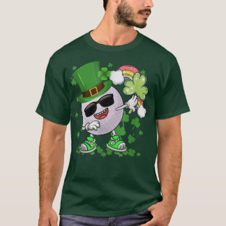 Golf Leprechaun Dabbing Rund Kleeblatts Gold St P T-Shirt