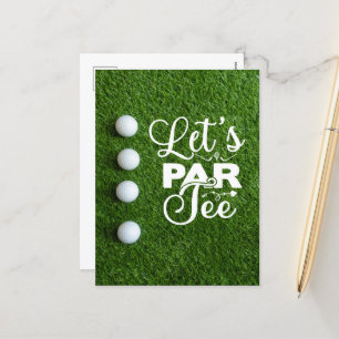 Golf Let's Par T-Shirt Feiertagspostkarte