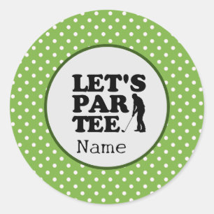 Golf Let's Par T-Shirt für Golfer Party Runder Aufkleber
