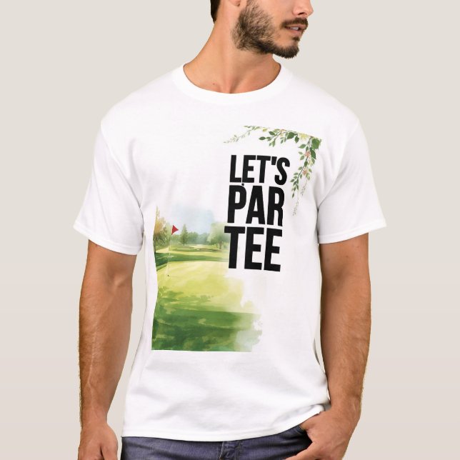 Golf Let's Par Tee auf dem Golfplatz (Vorderseite)