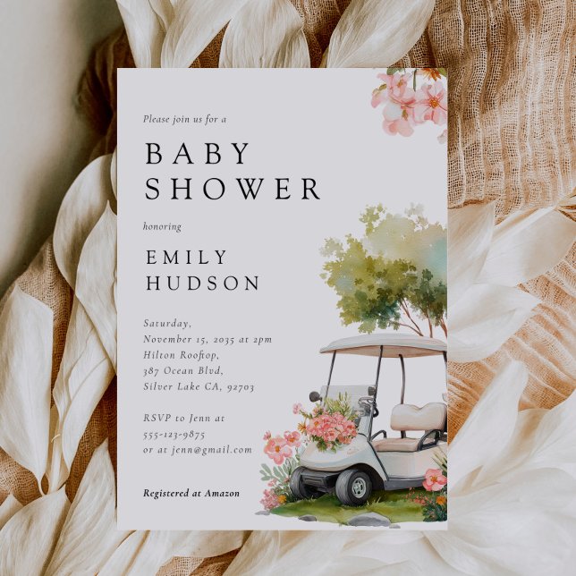 Golf Let's Par-tee Baby Shower Einladung (Von Creator hochgeladen)