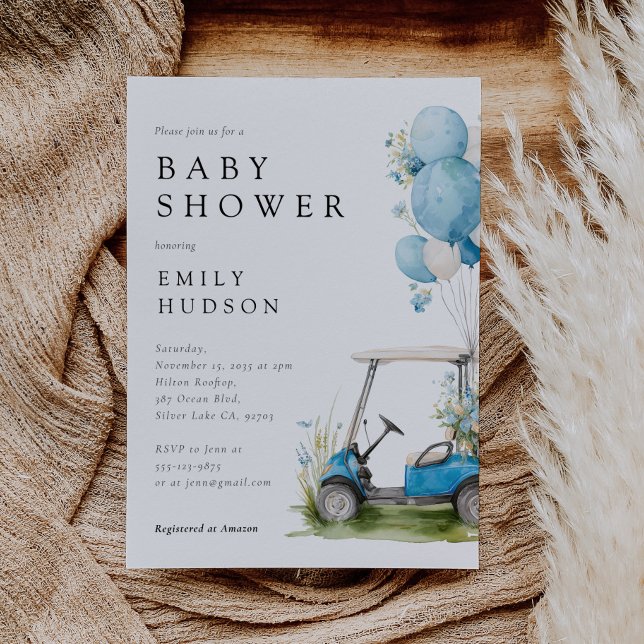 Golf Let's Par-tee Boy Baby Shower Einladung (Von Creator hochgeladen)