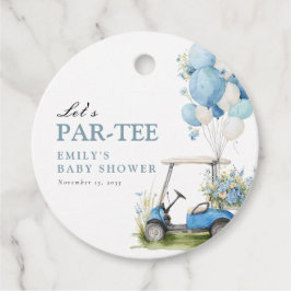 Golf Let's Par-tee Boy Baby Shower Geschenkanhänger