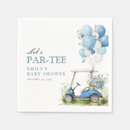 Golf Let's Par-tee Boy Baby Shower Serviette