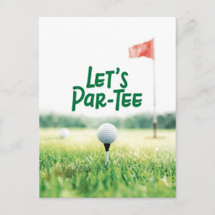Golf Let's Par Tee für Golfer Postkarte