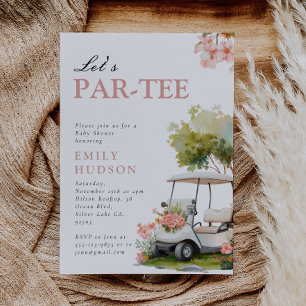 Golf Let's Par-tee Girl Baby-Party Einladung