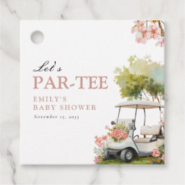 Golf Let's Par-tee Girl Baby Shower Geschenkanhänger
