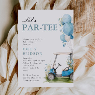 Golf Let's Par-tee Jungen-Baby-Party Einladung