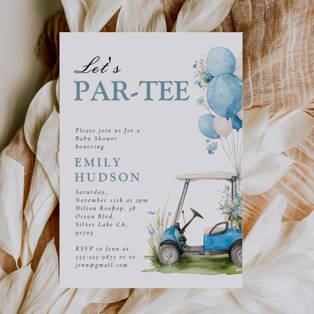 Golf Let's Par-tee Jungen-Baby-Party Einladung (Von Creator hochgeladen)