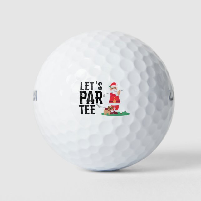 Golf Let's Par tee mit Weihnachten des Weihnachtsm Golfball (Vorderseite)