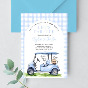 Golf Let's Par-Tee Tee Time Baby Shower Einladung
