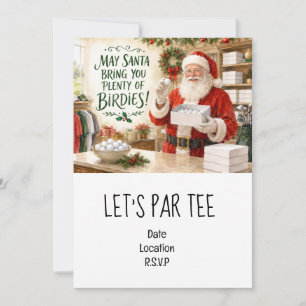 Golf Let's Par Tee Weihnachtsfeier für Golfer Einladung