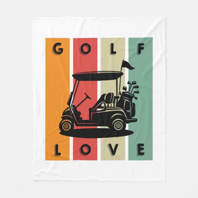 Golf-Liebe Fleecedecke (Vorderseite)