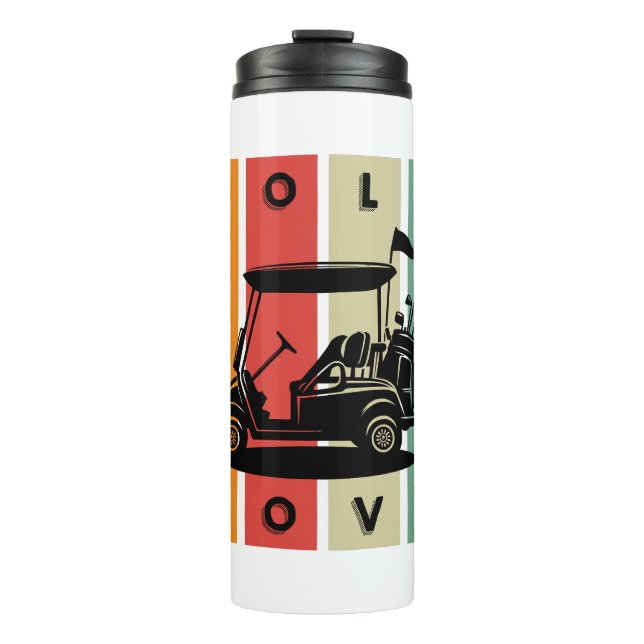 Golf-Liebe Thermosbecher (Vorderseite)