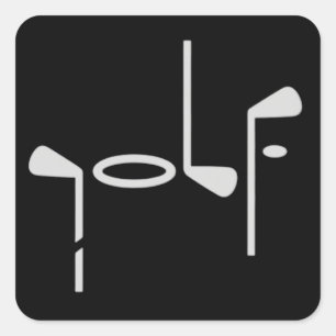 Golf-Liebhaber Golfer Golfclub Quadratischer Aufkleber