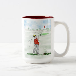 Golf Liebhaber Mug Zweifarbige Tasse