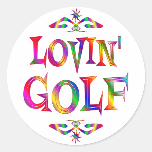 Golf-Liebhaber Runder Aufkleber (Vorderseite)