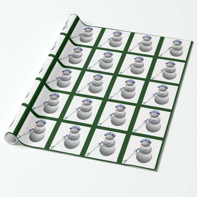 Golf Liebhaber Weihnachten Geschenkpapier (Ungerollt)