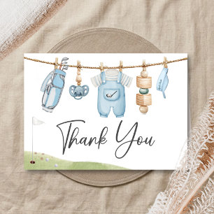 Golf Little Putter Baby Shower Dankeskarte