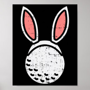 Golf Ll Hasenohren Lustiger Golf-Ostern Golfer Gif Poster