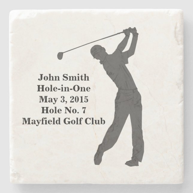 Golf Loch--ein im Gedenken kundengerecht Steinuntersetzer (Vorderseite)