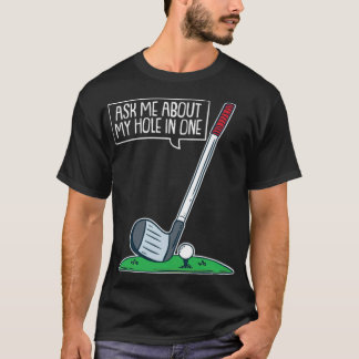 Golf-Loch in einem Club Golfplatz Golfer T-Shirt G