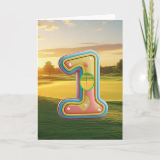 Golf. Loch in eins. Karte