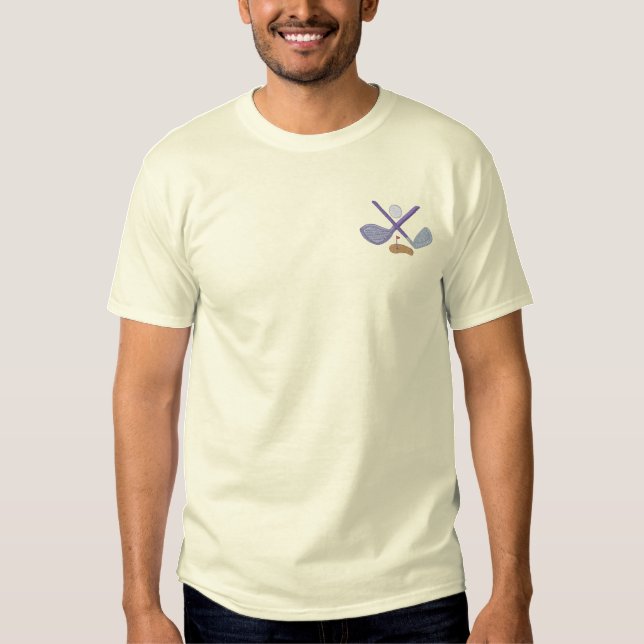 Golf-Logo Besticktes T-Shirt (Vorderseite)