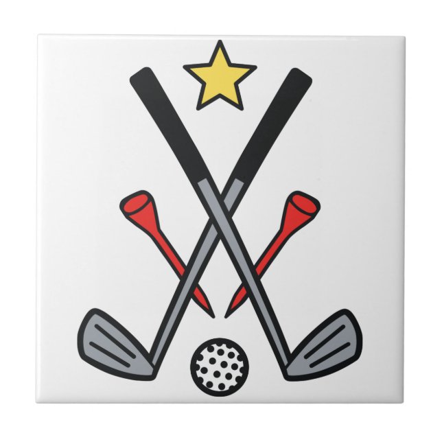 Golf-Logo Fliese (Vorderseite)