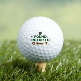 Golf Lost and Found Name Humor Design Golfball