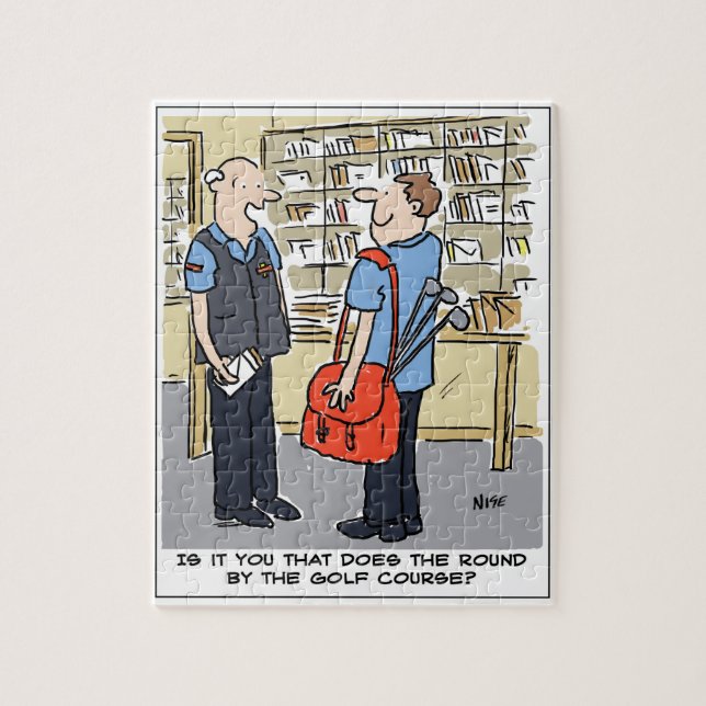 Golf Love Postman Cartoon (Vertikal)