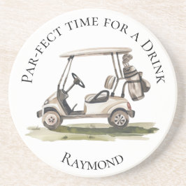 Golf Lover Buggy Par Fect Time for a Drink Getränkeuntersetzer