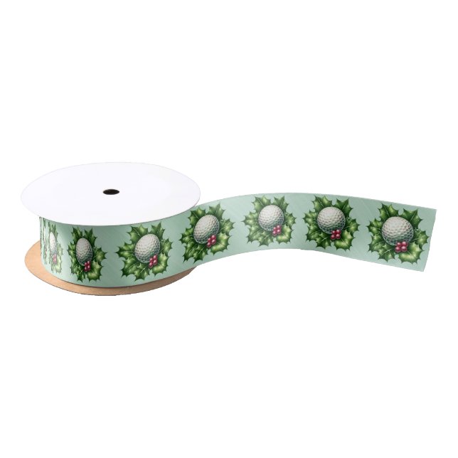 Golf Lover Christmas Ribbon Satinband (Spule)