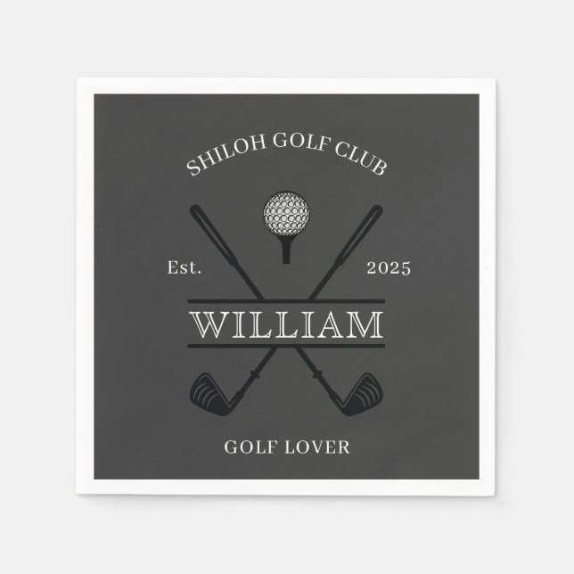Golf Lover Cross Papier Serviette (Vorderseite)