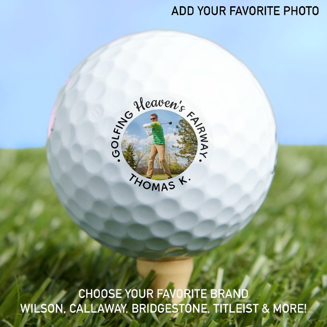 Golf Lover Memorial Golfing Heaven's Fairway Foto Golfball (Von Creator hochgeladen)