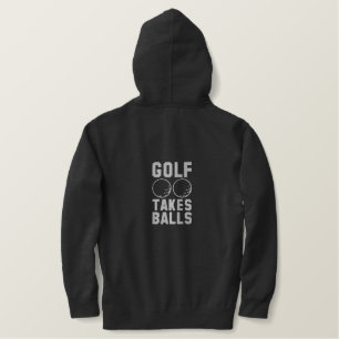Golf macht Ball" Fun Golf Quote Stickerei Bestickter Hoodie