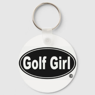 Golf-Mädchen-Knopf-Schlüsselanhänger Schlüsselanhänger