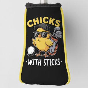 Golf-Mädchen mit Stöcken Golfclub Golfen Golf Headcover