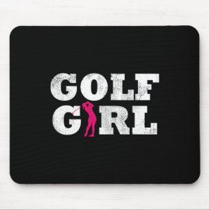 Golf Mädchen Spielerin Golferin Golf Silhouette Sp Mousepad