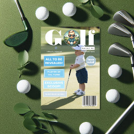 Golf Magazine Cover Foto Boy Geburtstagsparty Einladung