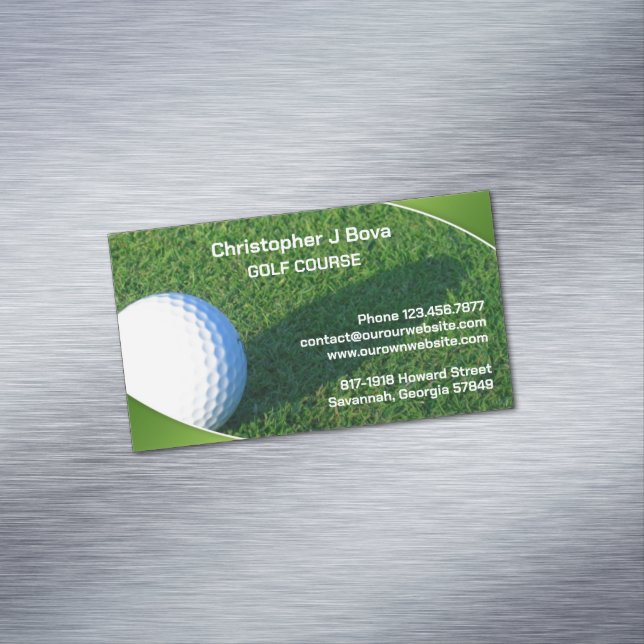 Golf Magnetische Visitenkarte (Beispiel)